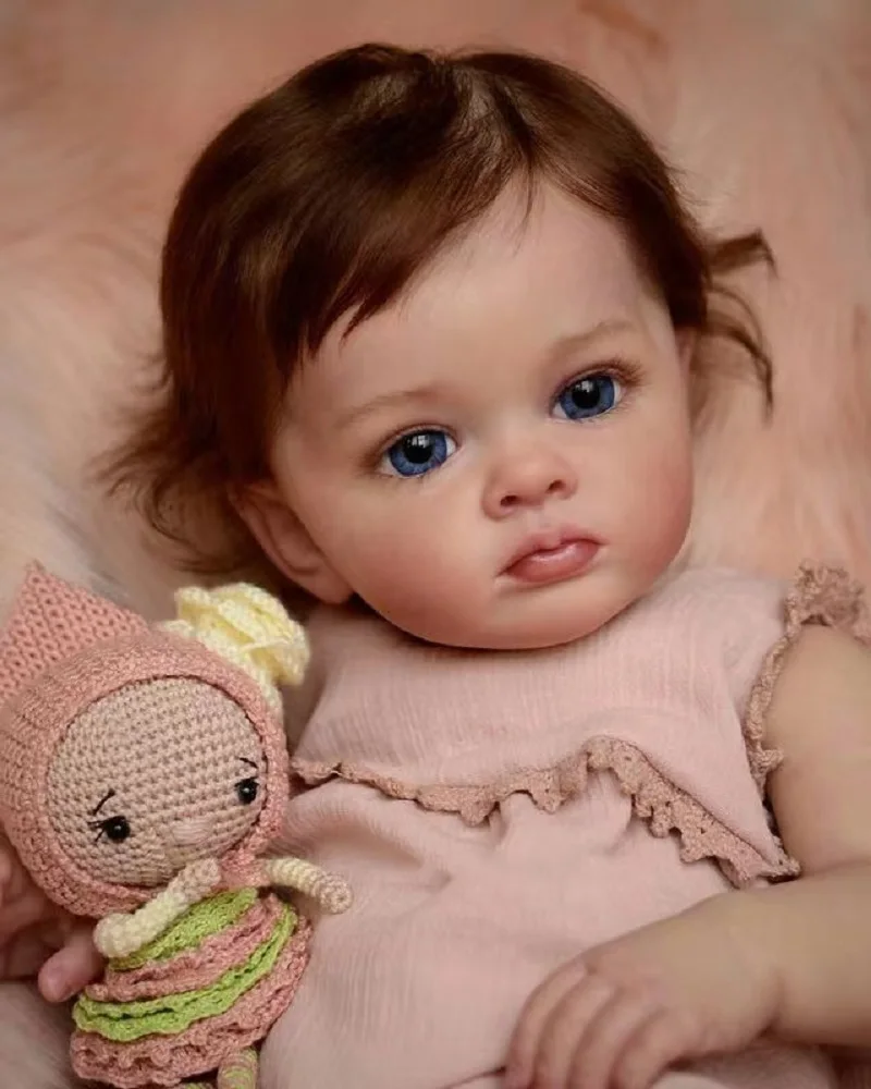 21-22 Pollici Lovely Tutti Reborn Dolls Artist Painted Bebe Reborn Doll Con Capelli Radicati Per Giocattolo Per Bambini Bebêreborn