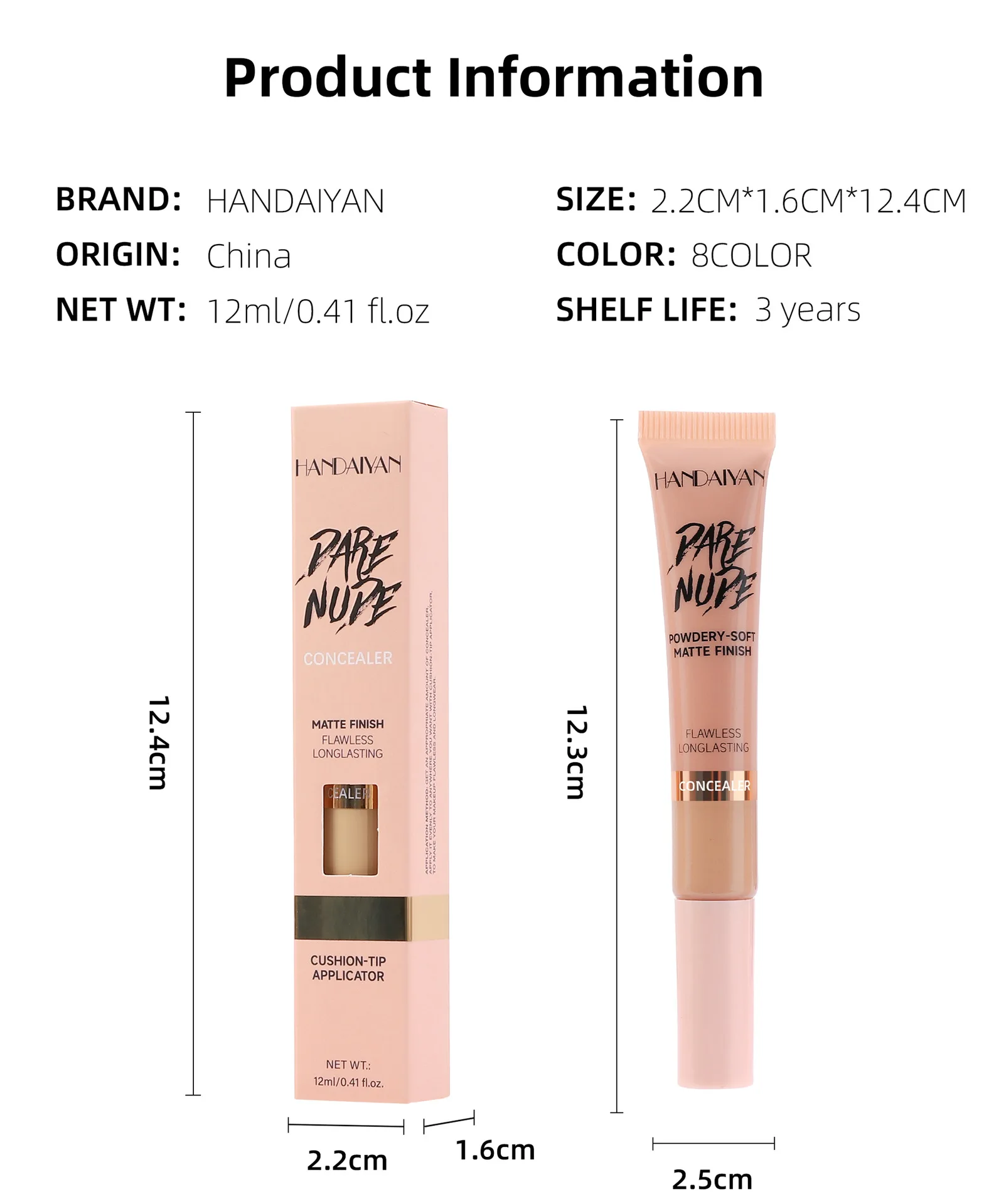 Waterproof Concealer Stick For Acne Spots Dark Circles Foundation_voghion.com