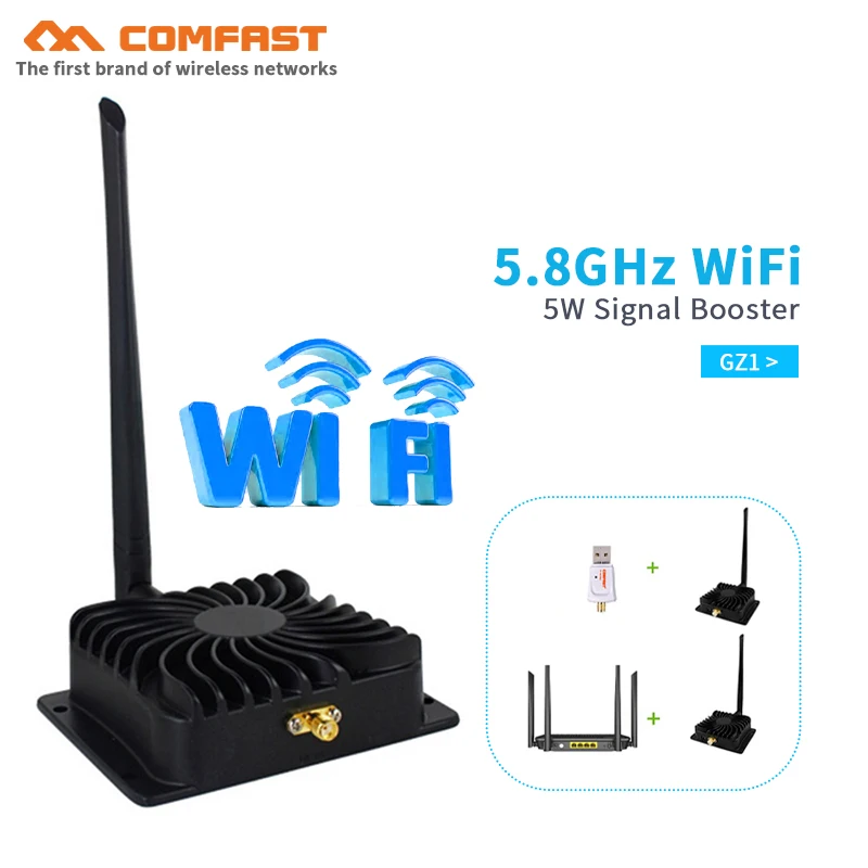 Router Wi-fi sem Fio com Power Range Signal Booster Amplificador de Banda Larga Placa de Rede Cf-g103 Gz1 2.4ghz 5.8ghz 4w 5w - Imagem 5