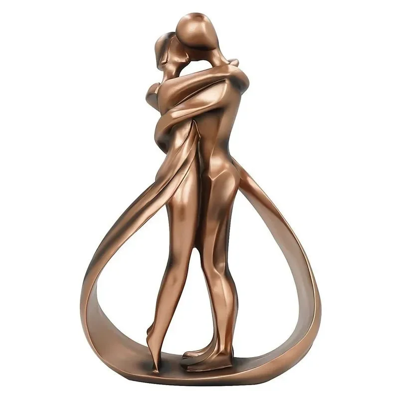 

Nordic Art Couples Hug and Kiss Resin Home Desktop Living Room Ornaments Romantic Figurine Lover Home Decoration Gifts Accessori