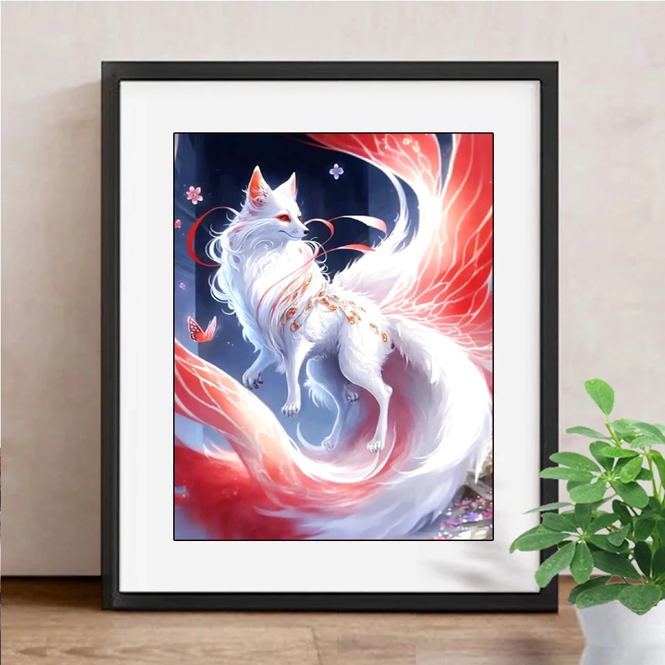 Fox 5D Diamond Painting Mosaic Cross Stitch Animals Diamond Embroidery Full  Square Rhinestone Pictures Home Decor New Arrival