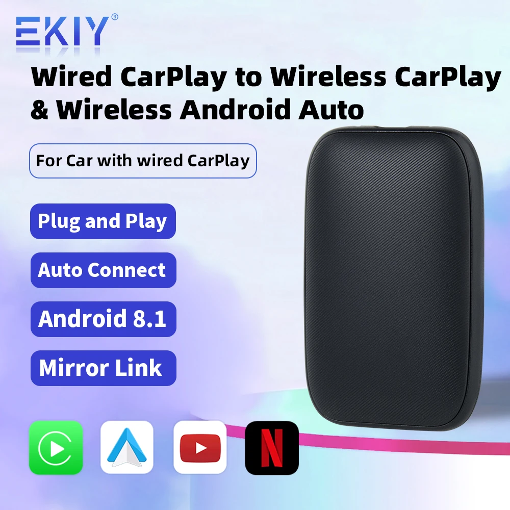 Ekiy C2c01 Wireless Android Auto Carplay Adapter 2 In1 Carplay Smart