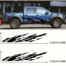 2x Black Car Door Body Side Stickers Mud Splash Graphics Decal 89.8