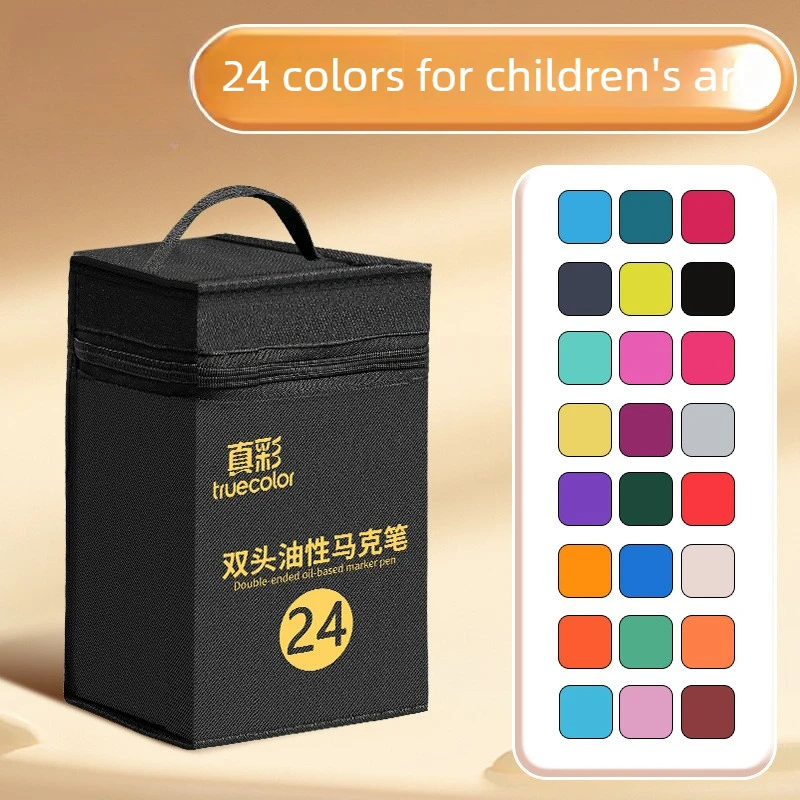 168팩 세척 가능한 아크릴 페인트 펜 포름알데히드 무첨가 무독성 학생용 세트 휴대용 케이스 학교 프로젝트 및 어린이 미술용
