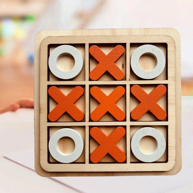  Tic-Tac-Toe XO Wooden Board Games Desk Toys,Classical Table  Game Decoration for Families Party Favor, Random Color : Toys & Games