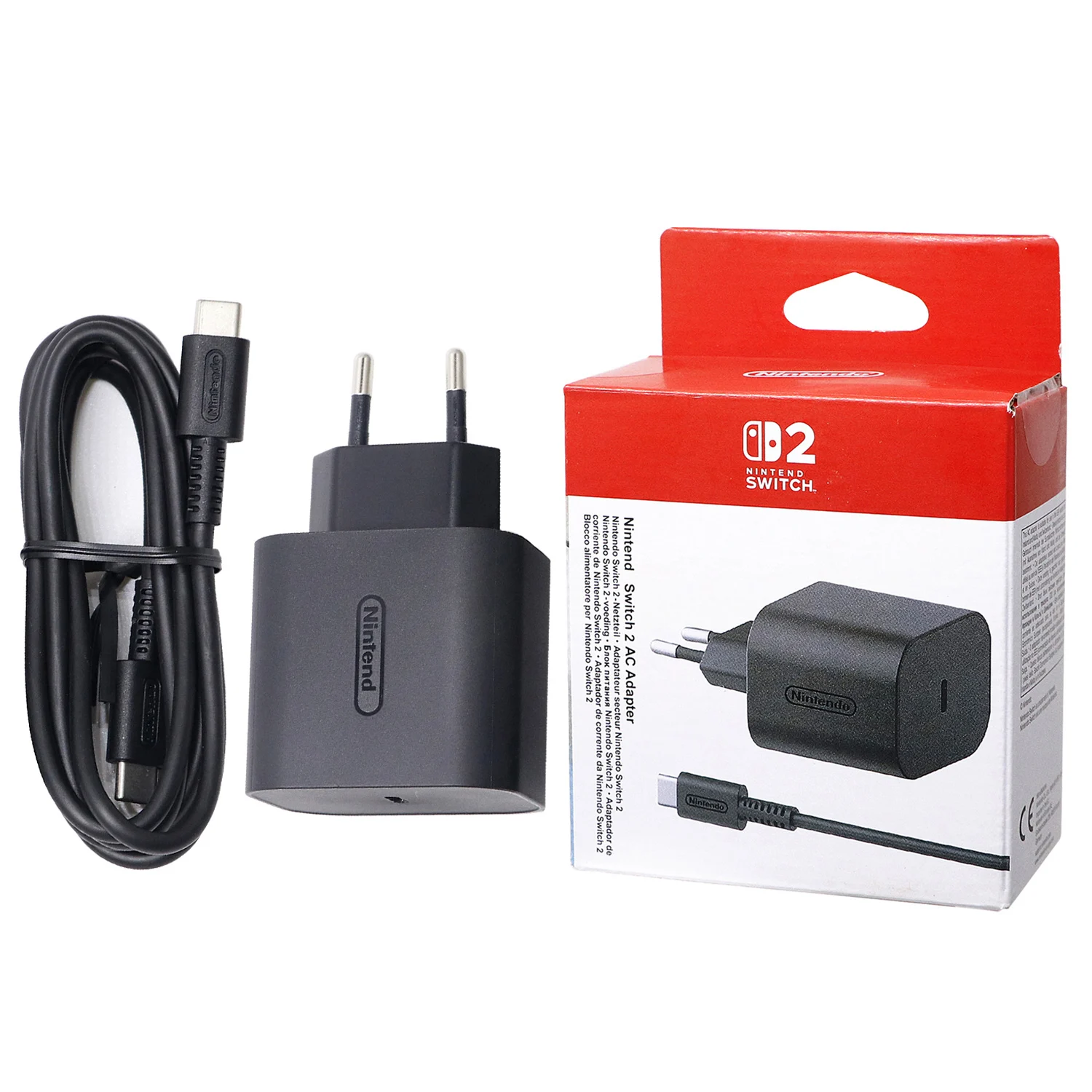 새로운 OEM 60W 전원 어댑터, 닌텐도 스위치 2 충전기, 60W 고속 충전 스위치 2 게임용 휴대용 전원 어댑터