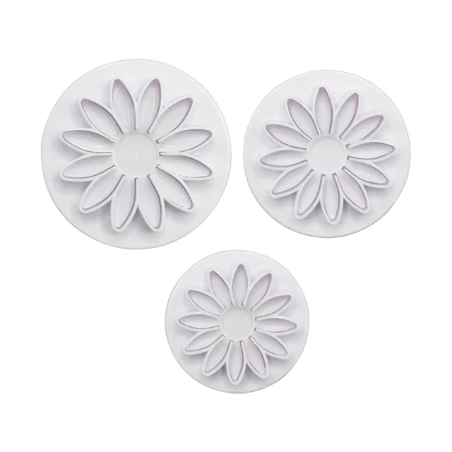 3/4 db Daisy Virág Dugattyú Fondant Vágó Formák Diy Cookie Keksz Bélyegek Cukorcraft Torta Díszítő Szerszámok Sütő Kiegészítők - Image 6