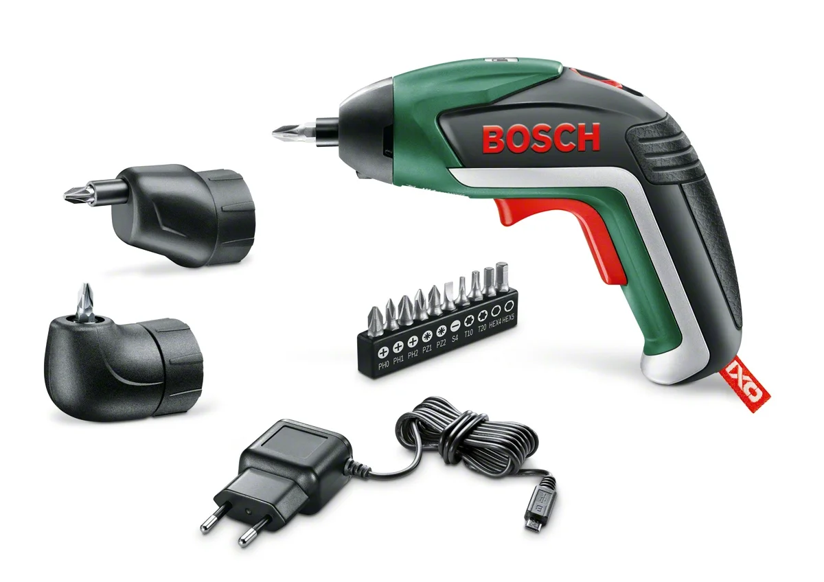 Cacciavite A Batteria Bosch Ixo + Adattatore Angolare + Albero A Camme