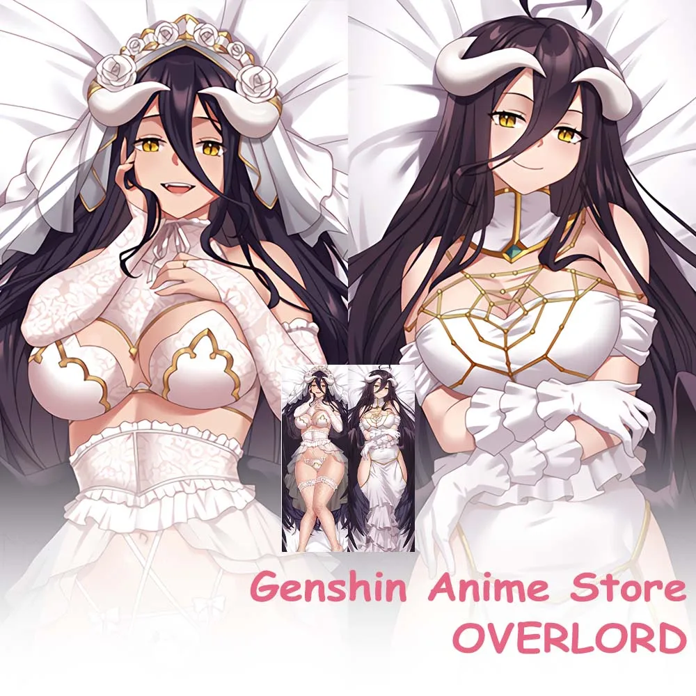 

OVERLORD Albedo Dakimakura Body Pillow Case Otaku Cool Man Pillowcase Game Throw Cushion Cover Bed Home Car Decor Gift 150CM