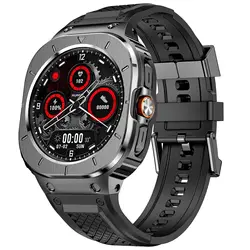 Premium Sport Bracelet Band - Stainless Steel Case with TPU Silicone Strap - Galaxy Watch Ultra (Grey)