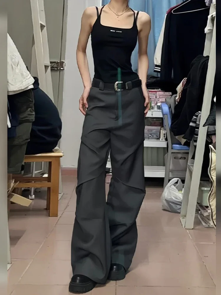 

Summer New Solid Color Simple Wide Leg Pants Female Black Fashion Street Woman Pants Basic Casual Loose Chicly Women Pants