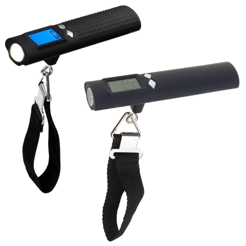 Upgraded Luggage Scale 110 lbs- High- Precision Travel Digital Hanging  Scales- 50kg with Hook Flashlight & Power Bank R7UA