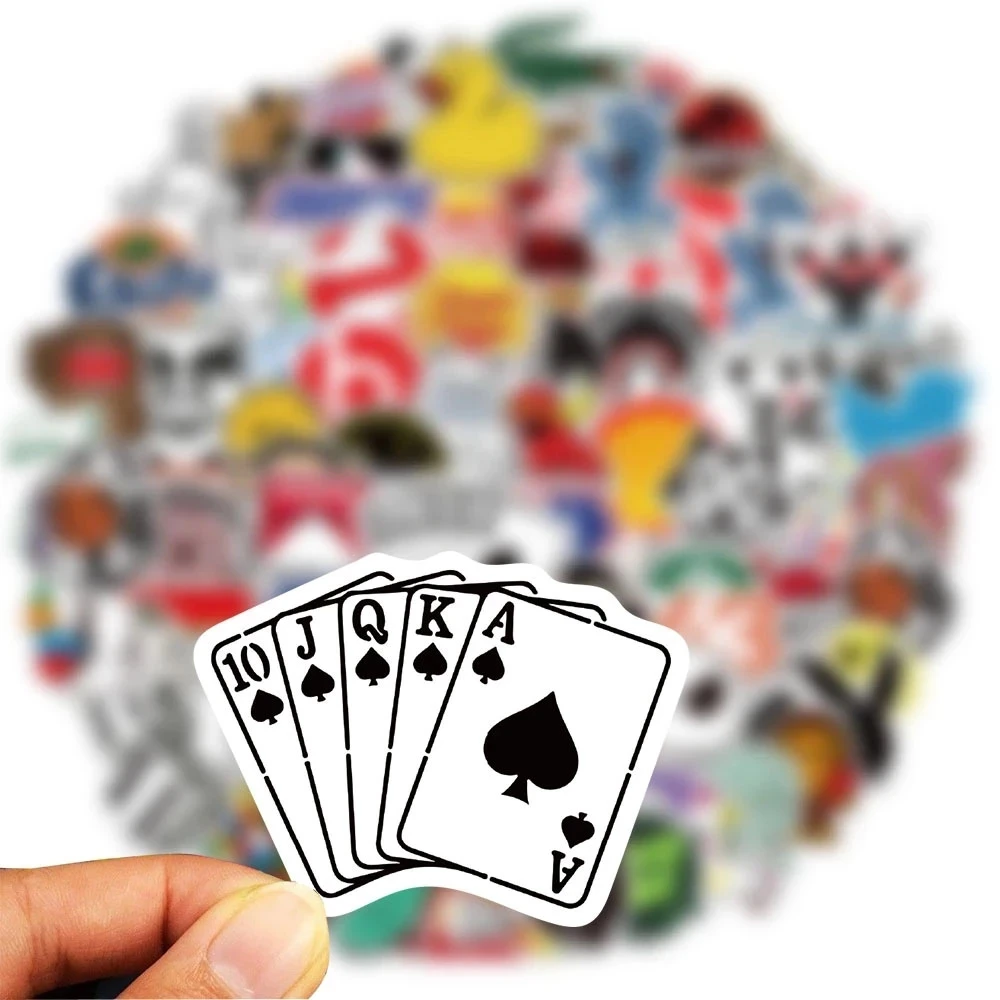 10/30/50/100PCS 멋진 패션 브랜드 로고 스티커 미적 스케이트 보드 노트북 오토바이 전화 자동차 낙서 스티커 데칼 아이 장난감