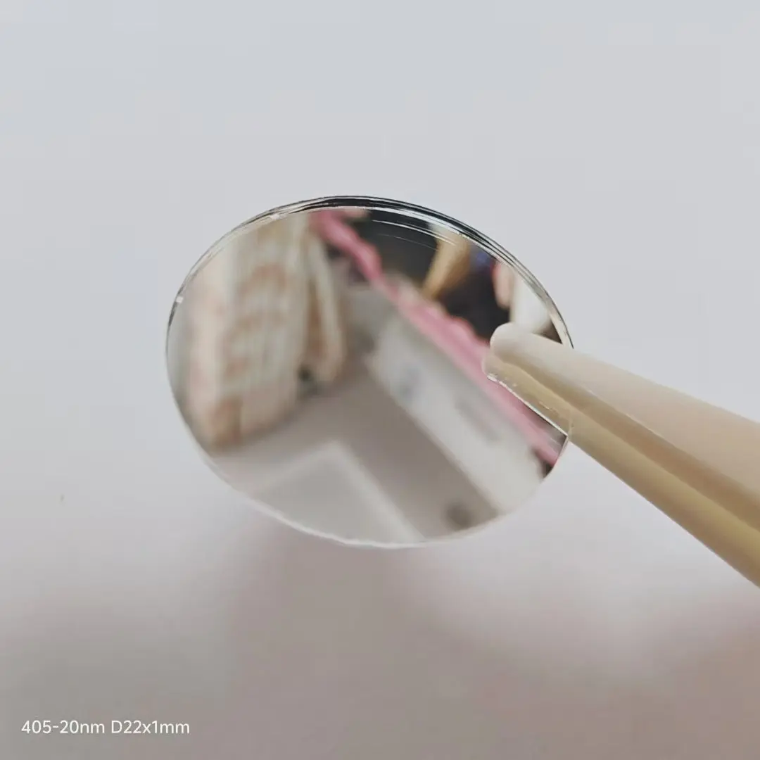 10개 총 크기 직경 21.9mm OD4 405nm 협대역 통과 필터 유리