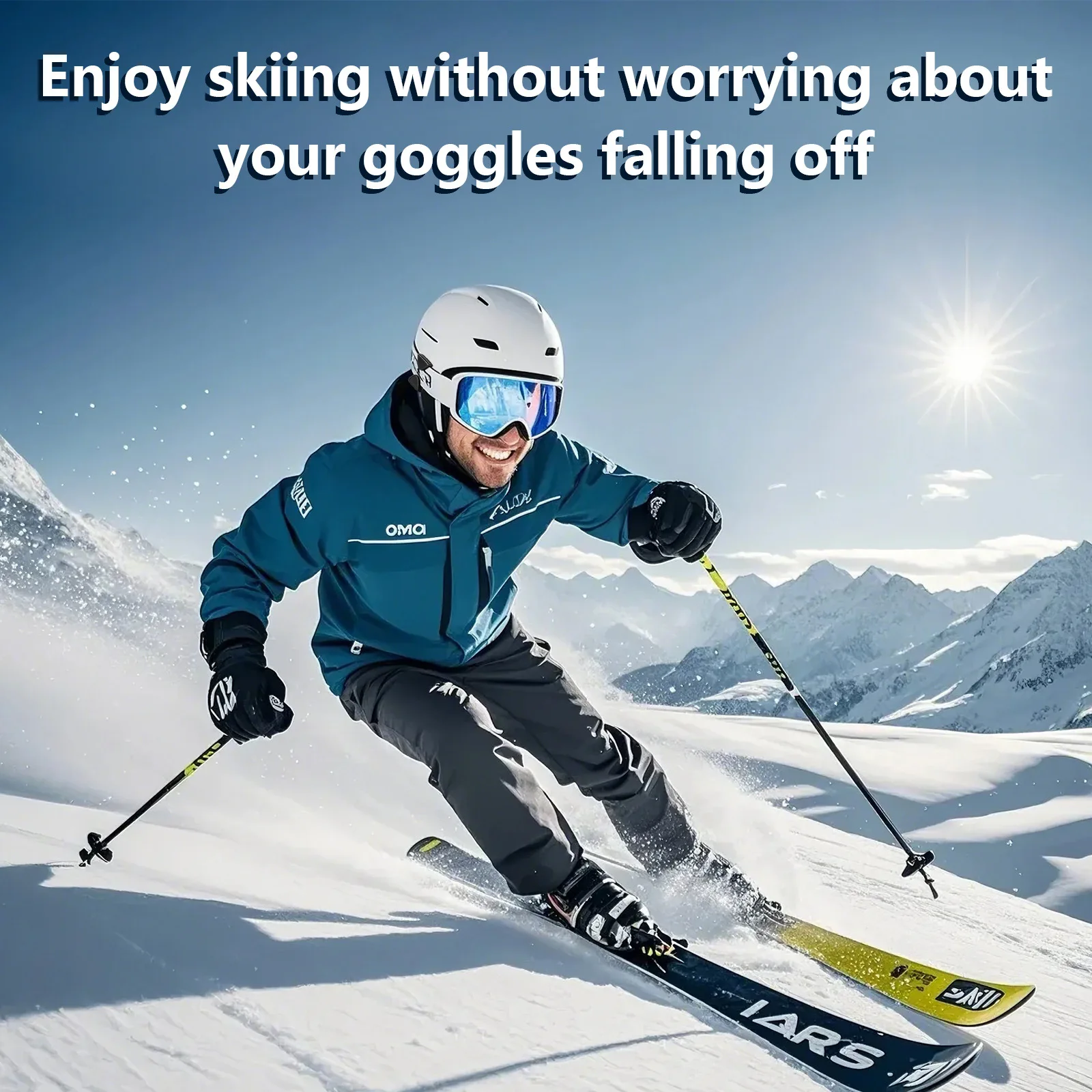 Goggle Grip Retention System for Ski/Snowboard Helmets Goggles Stretched Straps Fastener Winter Sports Skiing Skating 6