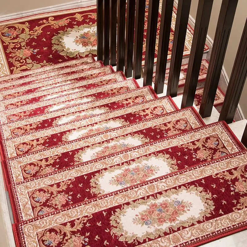 

Европейские лестничные напольные коврики, самоклеящиеся Нескользящие коврики из массива дерева, одеяло, искусственный коврик, коврик, 1 шт.