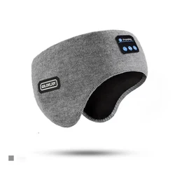 Wireless Bluetooth 5.0 Headphones with Built - in Speaker: Winter Warm Music Earmuffs for Sports and Outdoor Activities (Gray)