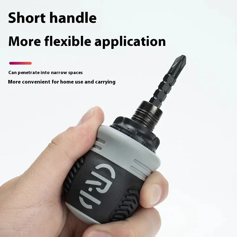 Ratchet Screwdriver Set 13 in 1 Short Shaped Radish Head High Hardness Labor-saving Multi-functional Dual-purpose