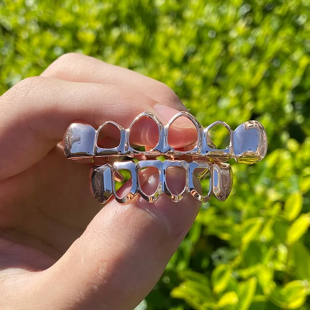 Griglie Dentali Hip-Hop In Oro - Decorazione Denti Per Feste E Halloween - Accessorio Moda - Foto 11