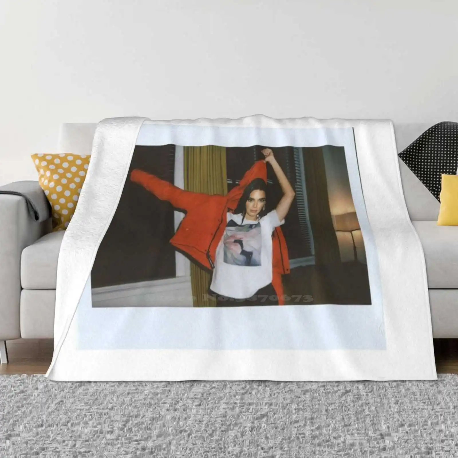 

Удобное теплое фланелевое одеяло с креативным дизайном Kendall Jenner модель кардашьянов Полароид