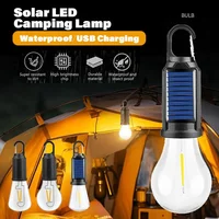 Ampoules LED à alimentation solaire pour l'extérieur, chargeur USB, veilleuse Portable, lampe de poche étanche, essentiels pour la pêche 1