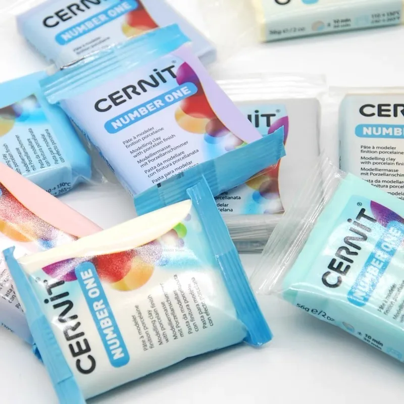 56g Cernit 넘버 원 시리즈 프로페셔널 울트라 파인 소프트 폴리머 클레이 DIY 수제 귀걸이 펜던트 쥬얼리 공예 재료