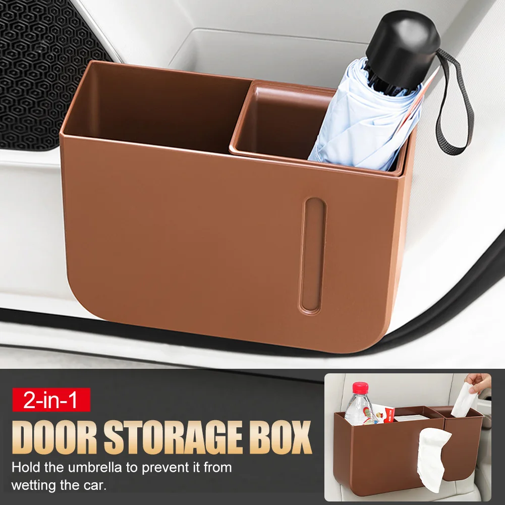 Car Backseat Storage Box Multi functional Car Trash Can Tissue Holder