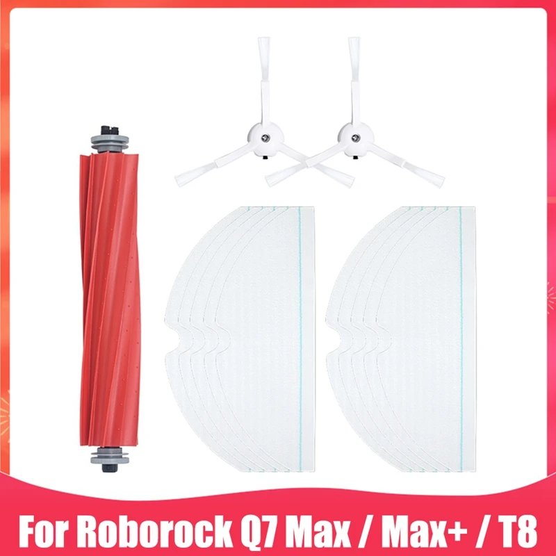 

Main Brush Side Brush Mop Rag Replacement For Xiaomi Roborock Q7 Max / Max+ / T8 Robot Vacuum Cleaner Spare Parts A