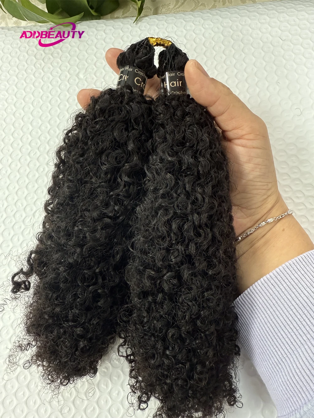 Nuove Extension per Capelli Ricci Afro a Uncinetto Pre-Separate, 100% Veri Capelli Umani, Extension a Uncinetto Senza Nodi, Naturali