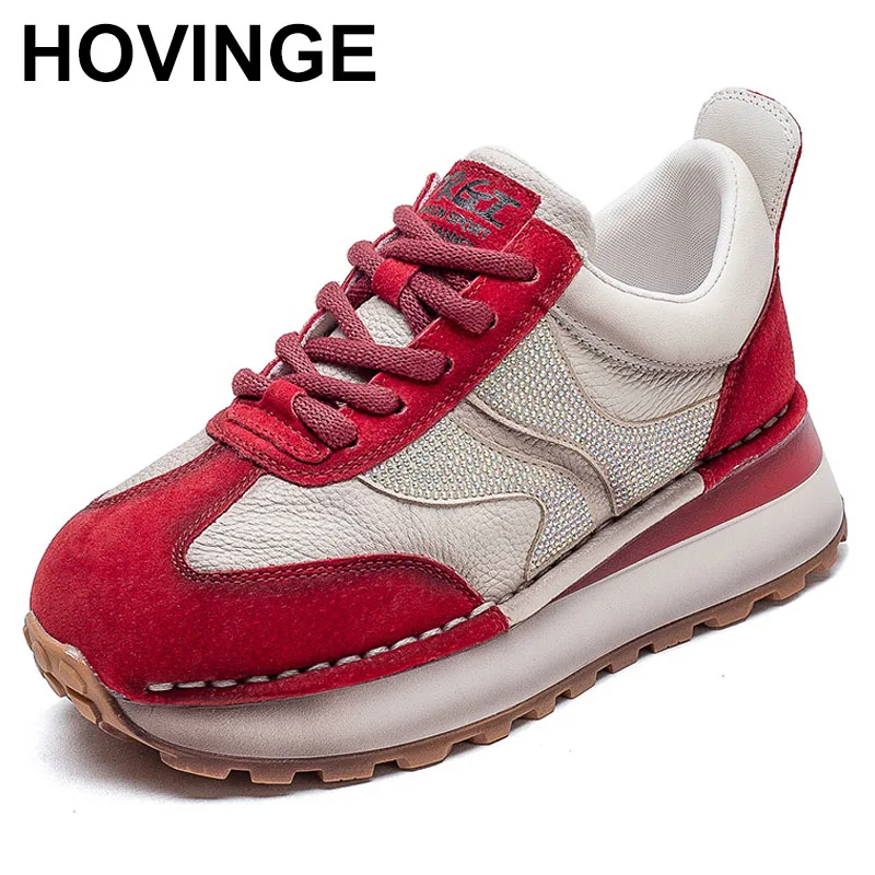 

Женские кроссовки из натуральной кожи, на шнуровке