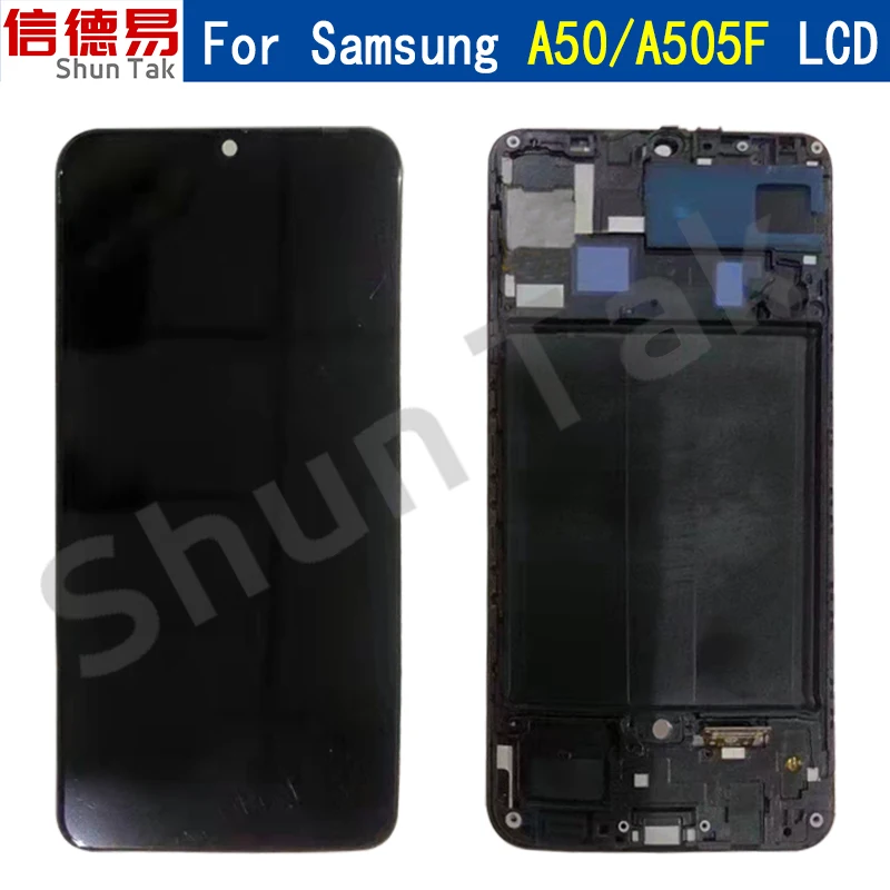 Oled Per Samsung Galaxy A50 A505F/Ds A505F A505Fd Display Con Cornice Touch Screen Digitizer Assembly Per Samsung A50 Lcd