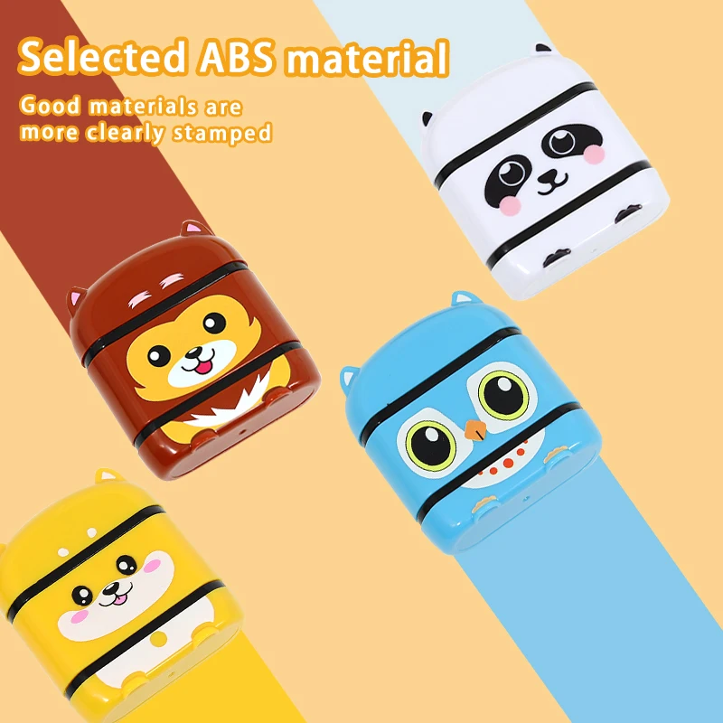Double Sided Name Stamp Personal Student Child Baby Waterproof DIY Non-fading Kindergarten Cartoon Clothing Name Seal