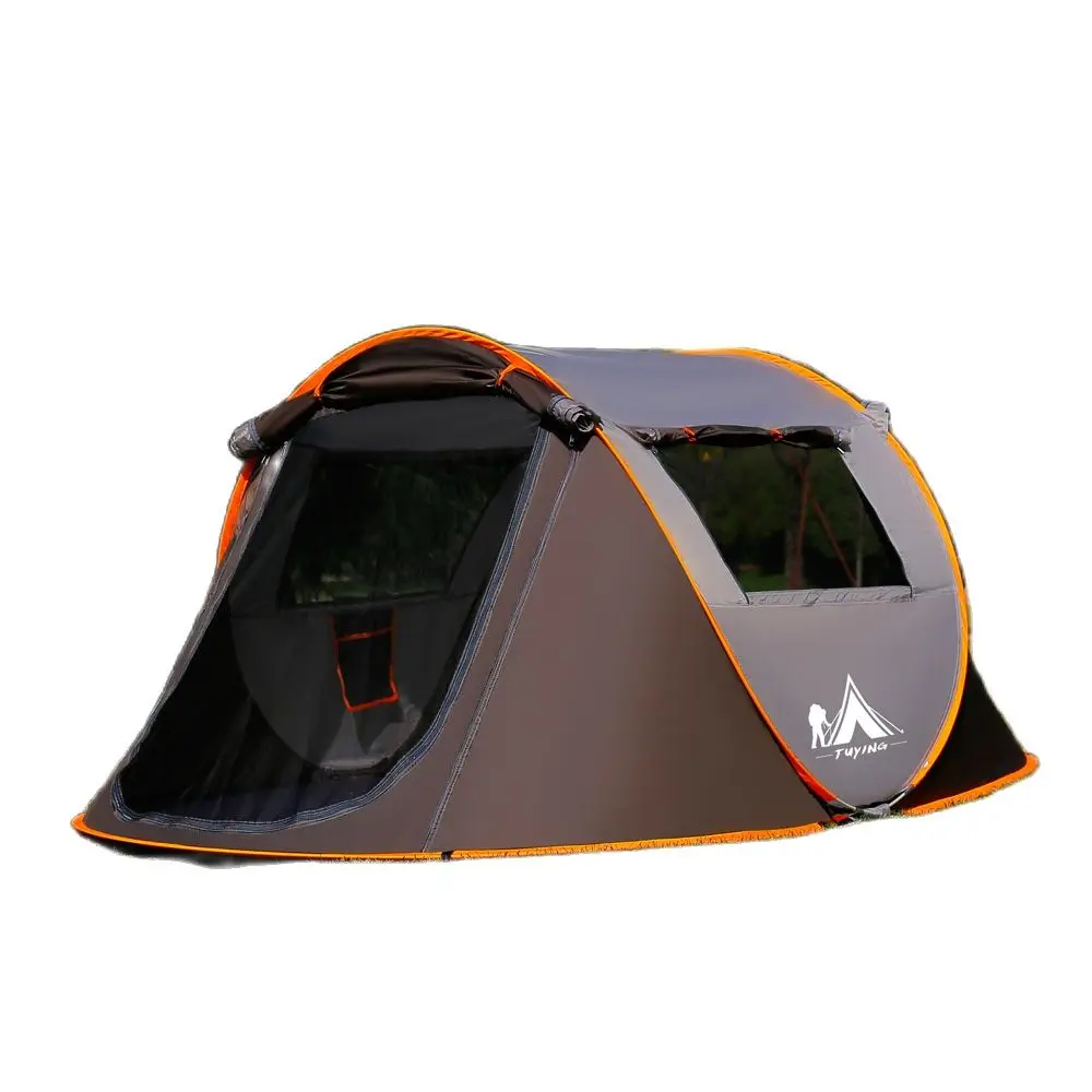 2-4Persons Pop Up Throw Tent Automatic Waterproof Large Space Family Outdoor Camping Portable Tourist Self-driving BBQ Equipment