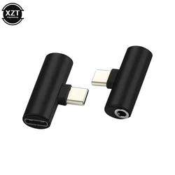 Type-C to 3.5mm Jack Converter Headphone Audio Adapter USB Cable Type-C to Type-C Headphone Converter Cable Auxiliary Adapter