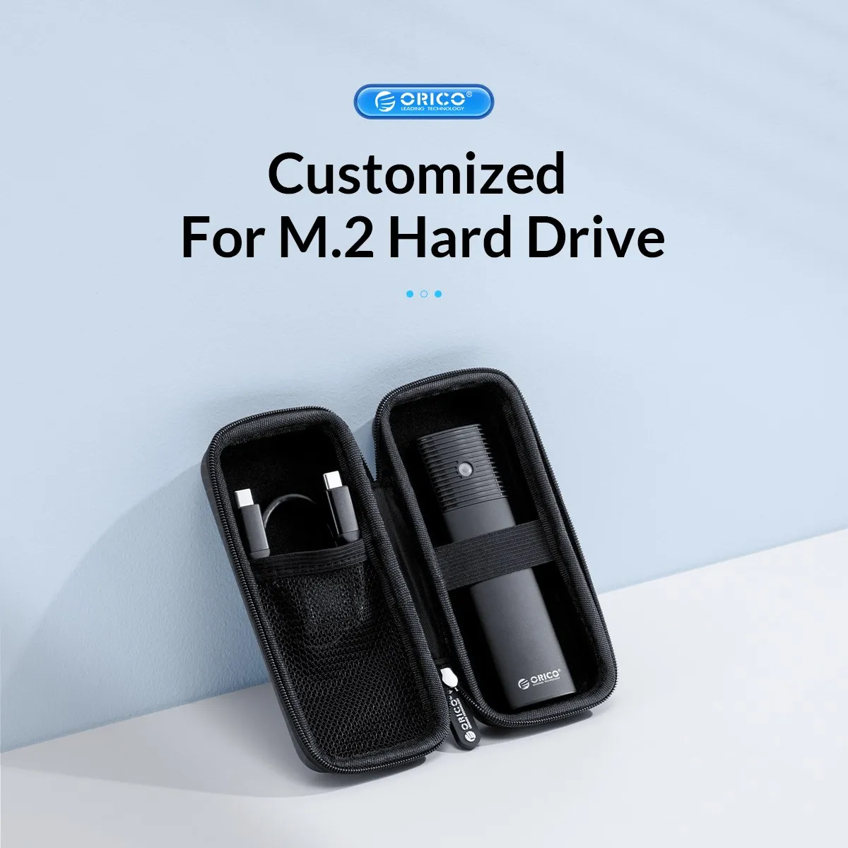 Hard Disk Case Protection Bolsa Grande Capacidade Cabo Usb u Disk Bolsas de Armazenamento Coloridos Case Externo M.2 Ssd Orico-m.2 - Imagem 3