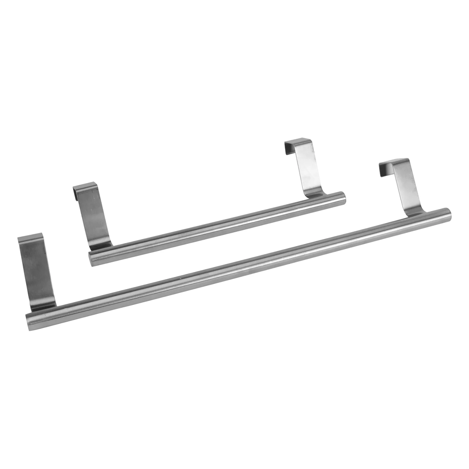 

2Pcs Household Creative Towel Storage Shelf Stainless Steel Towel Stand Silver