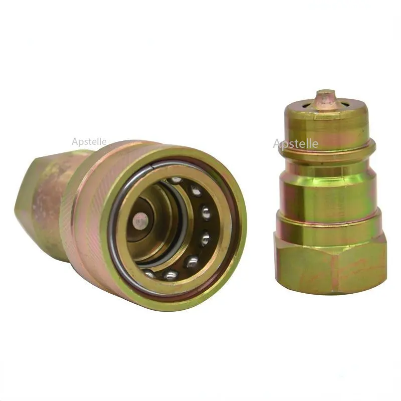 

Close Type Hydraulic Quick Coupling Quick Couple High Pressure Tubing Quick Connector 1/4 3/8 1/2 3/4 1 BSP