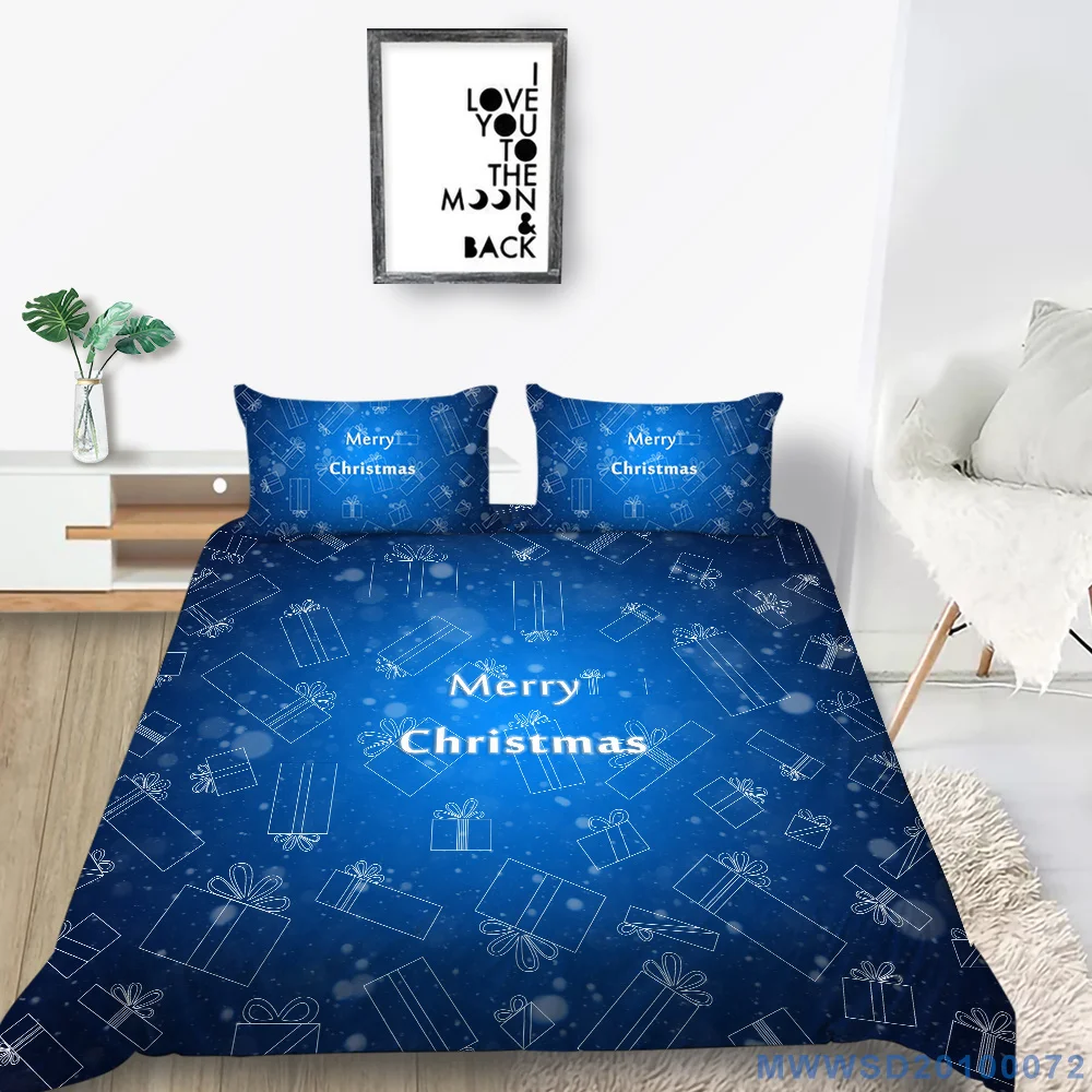 

Home Bedclothes Christmas Style Duvet Covers Man Woman Single King Size Bedding Set Bedspread with Pillowcase