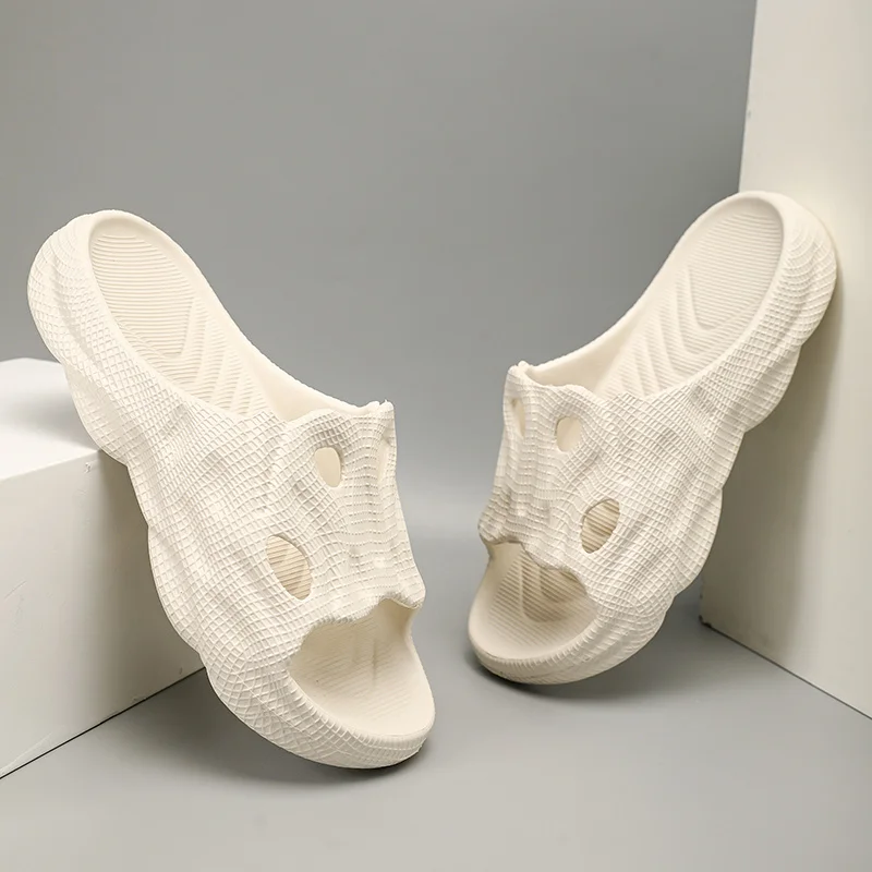 Vīriešu čības ar neslīdošām zolēm, mīkstas putuplasta čības, slīdošas, ērtas ārējai valkāšanai_voghion.com