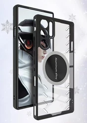 Graphene Cooling Shockproof Transparent Phone Case with Heat Dissipation - ZTE nubia RedMagic 8 Pro (Black)
