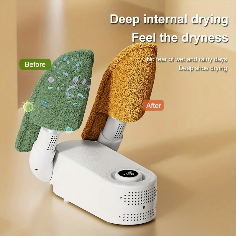 Boot Dryer, Shoe Dryer, Foot Portable Boot Glove Shoe Dryer And Warmer With 2-Hour Delay Timer, Eliminate Bad Odor Suitab