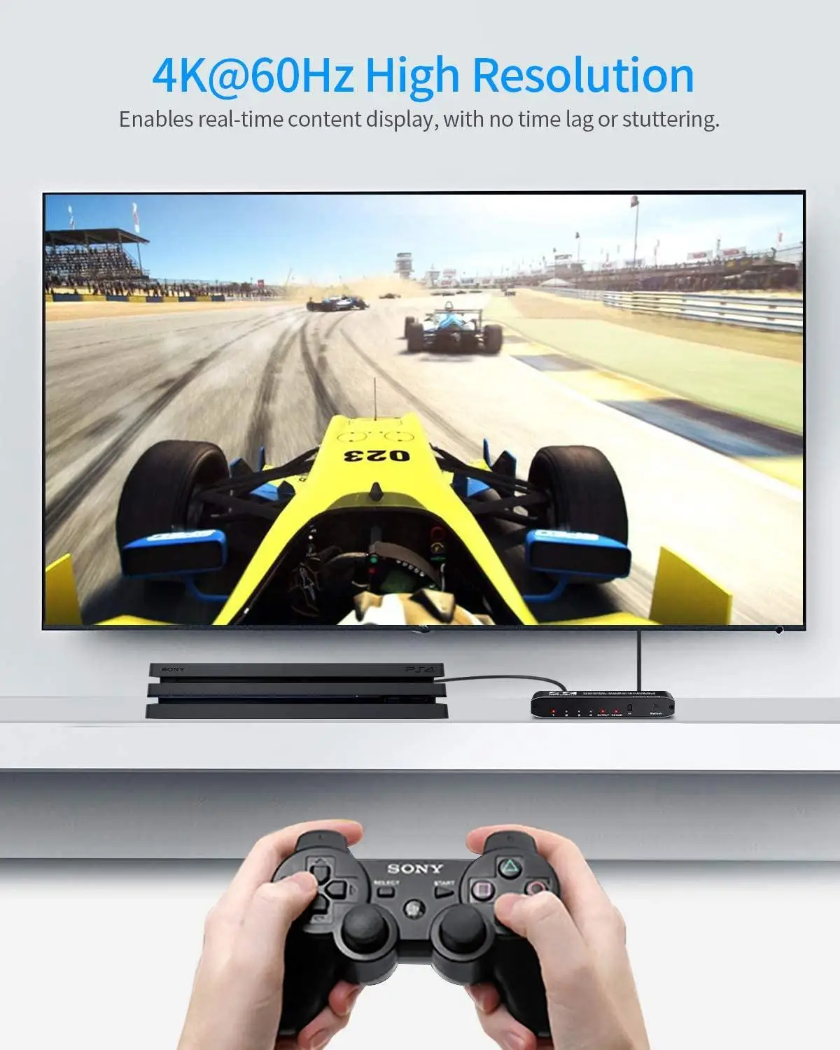 KuWFi-4K 60HZ HDMI ġ, 4  1 ƿ HDMI 2.0 й ñ IR    PS4 Xbox TV ƽ HDCP 2.2