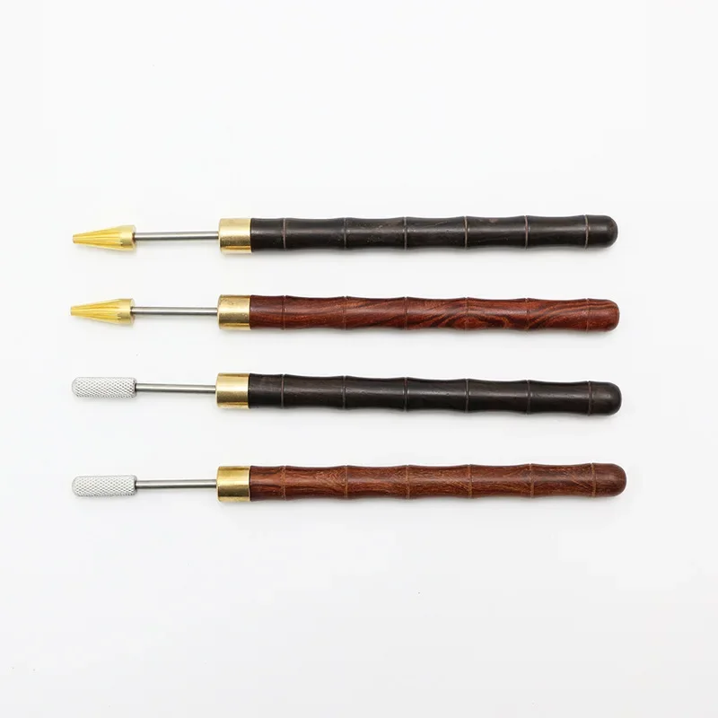 DIY Leather Edge Treatment Roller Pen Sandalwood Brass Head Edge Oil Pen Color Leather Craft Tools leather tools leather craft tool kit leather craft tools leather craft tool