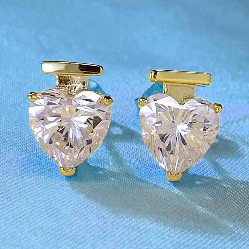 

Серьги женские из серебра 2023 пробы в форме сердца, 8 х8 мм