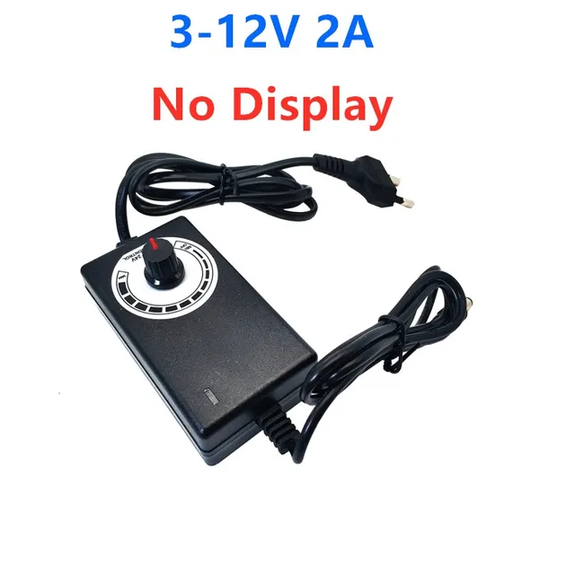 AC DC Power Supply 3V 9V 12V 24V 36V 2A 3A 5A 10A Lighting Transformer 220V To 12V Led Adjustable Power Supply Adapter 12 V Volt 3V-12V 2A NoDisplay