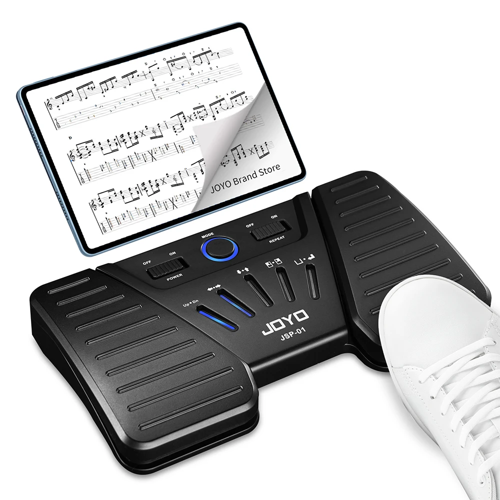 JOYO JSP-01 Wireless Page Turner Pedal Rechargeable Bluetooth Music Page Turner for iPad Tablets Android iOS Phones Keyboard