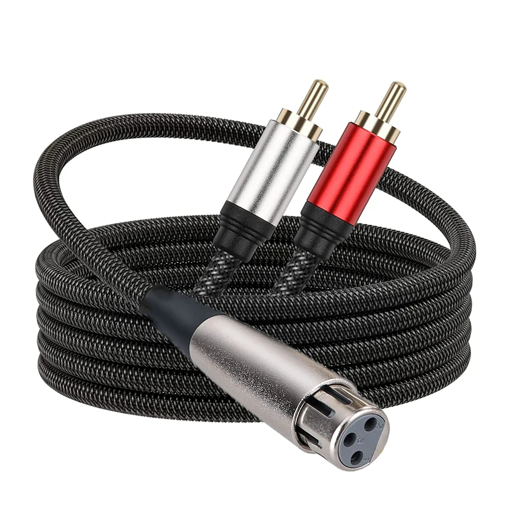  XLR to 2 RCA Y ø ̺, ׷  ȣ  ̺ , Ŭ  ȣ ӱ