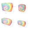 Trendy Gradient Canvas Cosmetic Pouch Sun Flower Printing Nylon Waterproof Makeup Bag Lipstic Toiletry Women Storage Organizer 2