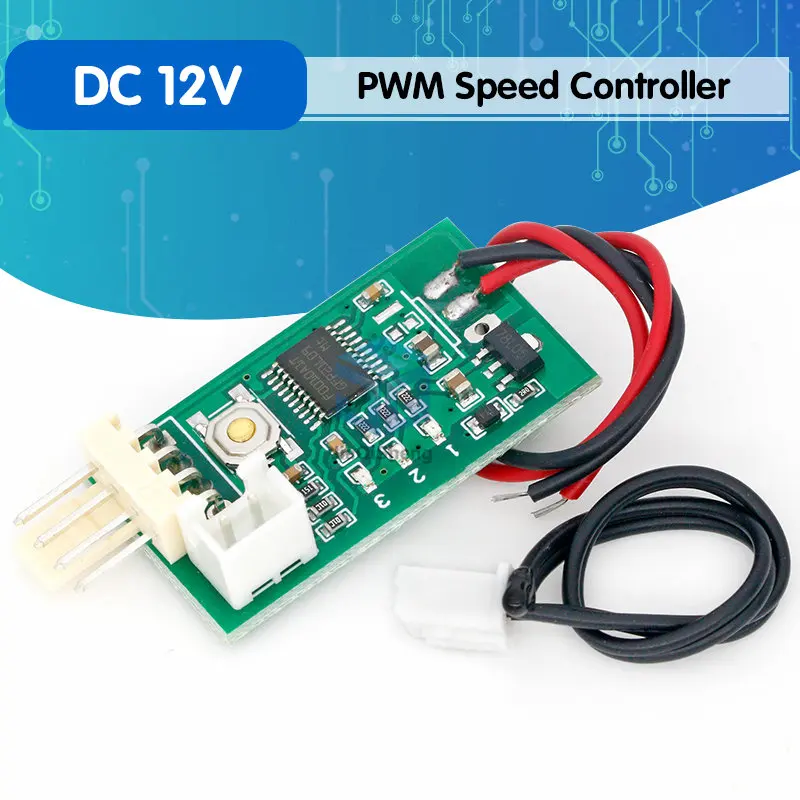 Dc 12v Pwm Speed Controller Fan Speed Governor 4 Wire Computer