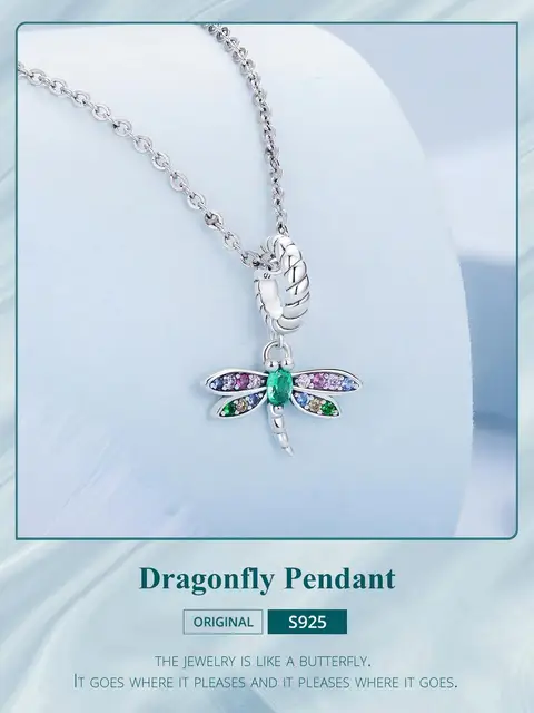 MOOD COLOR CHANGING DRAGONFLY NECKLACE - WILL ALSO HOLD PANDORA/LARGE HOLE  BEADS | eBay